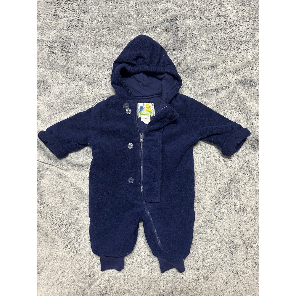 Vintage Sesame Street Baby Fleece Snowsuit Size 9 Months